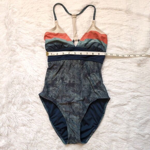 Carve Design Womens XS Dahlia One Piece Bathing Suit Stripe Navy Blue Swim Beach - Picture 5 of 10